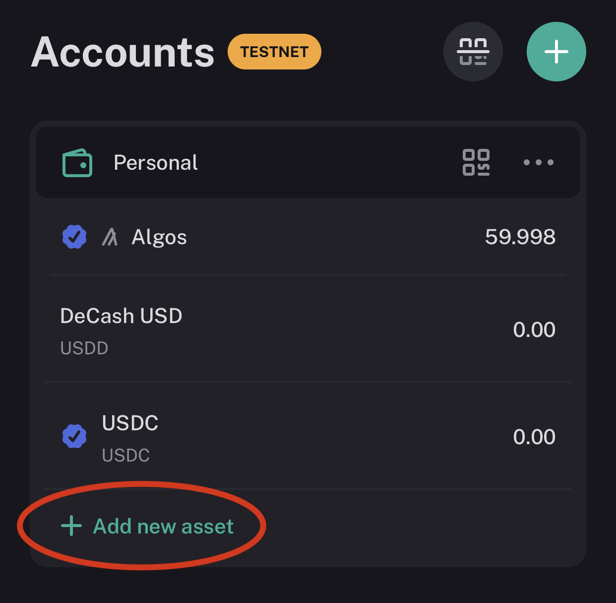 Add DeCash token asset