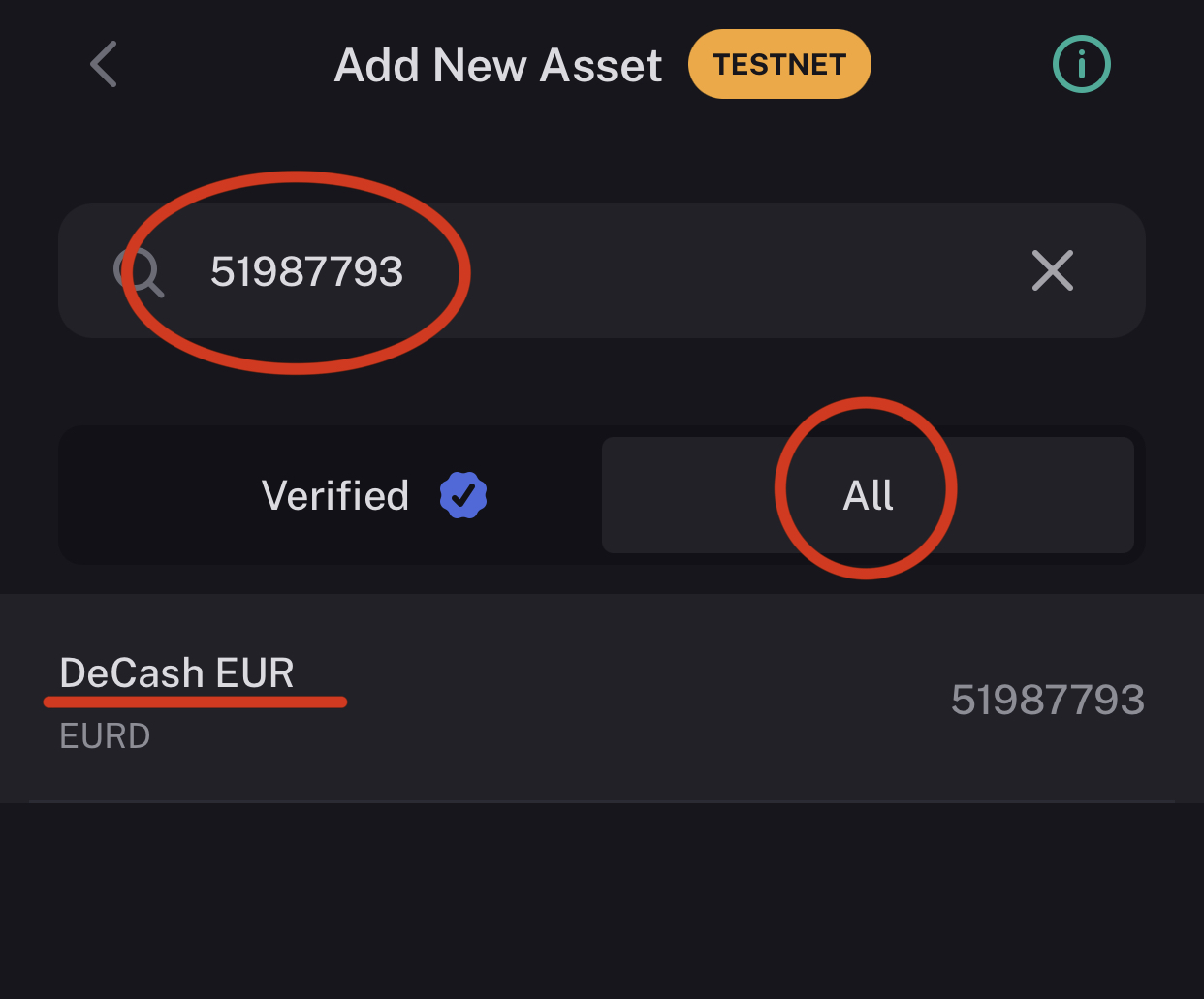 Add DeCash EURD token